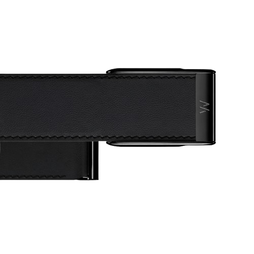 WHOOP LIFE MG -LEATHERLUXE MG STRAIGHT BLACK/CREAM WITH BLACK TITANIUM