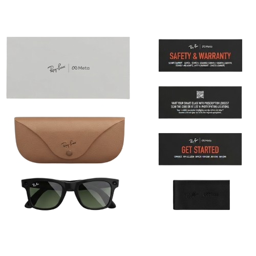 RAYBAN X META WAYFARER (GEN 1) - SHINY BLACK | GREEN