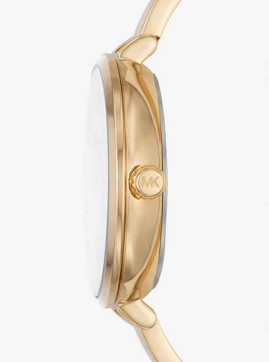 MICHAEL KORS NAIA GOLD-TONE LOGO WATCH