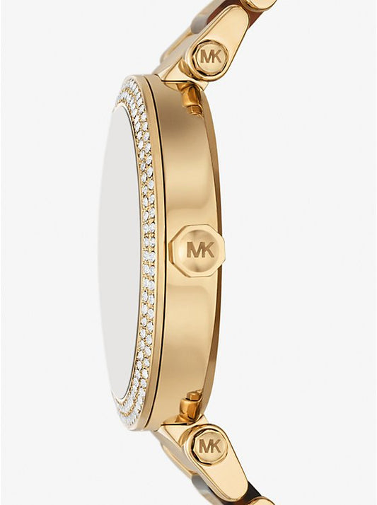 MICHAEL KORS PARKER PAVE GOLD TONE