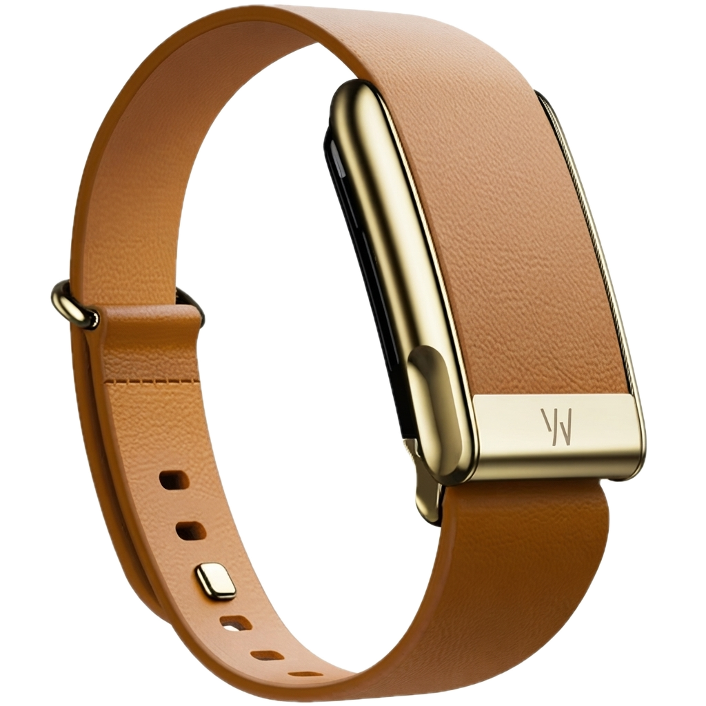 WHOOP LIFE MG - LEATHERLUXE MG TAPERED CAMEL WITH GOLD