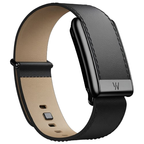 WHOOP LIFE MG -  LEATHERLUXE STRAIGHT BLACK/CREAM WITH BLACK TITANIUM