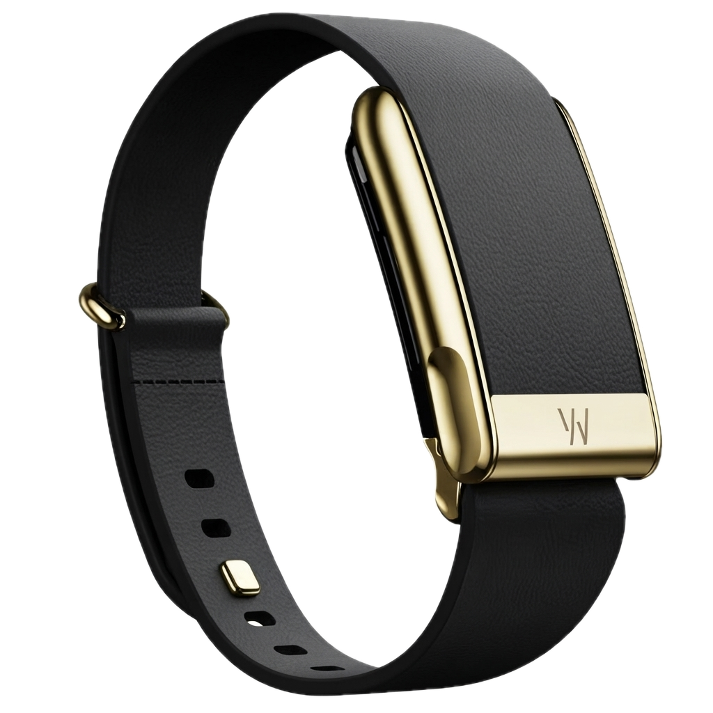 WHOOP LIFE MG - LEATHERLUXE MG TAPERED BLACK WITH GOLD
