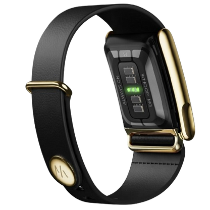 WHOOP LIFE MG - LEATHERLUXE MG TAPERED BLACK WITH GOLD
