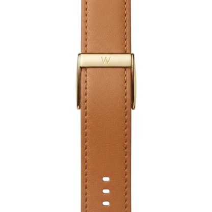 WHOOP LIFE MG - LEATHERLUXE MG TAPERED CAMEL WITH GOLD