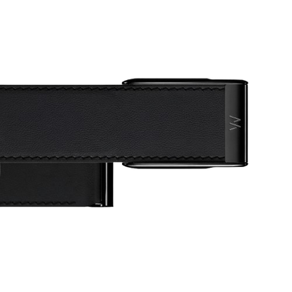 WHOOP LIFE MG -LEATHERLUXE MG STRAIGHT BLACK/CREAM WITH BLACK TITANIUM