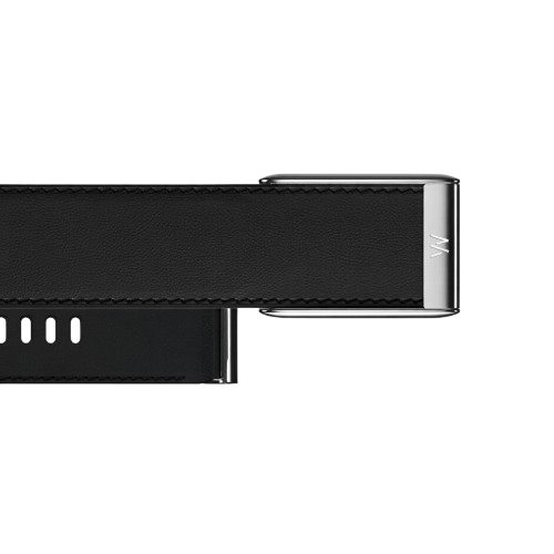 WHOOP LIFE MG - LEATHERLUXE STRAIGHT BLACK CREAM WITH TITANIUM