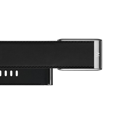 WHOOP LIFE MG - LEATHERLUXE STRAIGHT BLACK CREAM WITH TITANIUM
