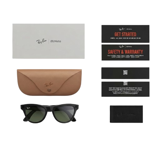 RAYBAN X META SKYLER (GEN 1) - SHINY BLACK  |  GREEN