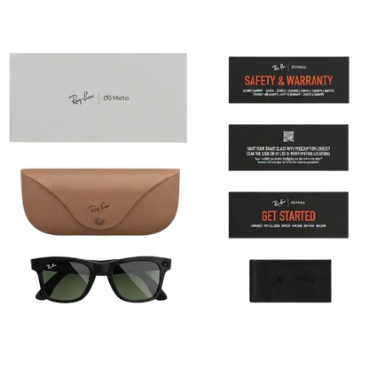 RAYBAN X META WAYFARER (GEN 1) - SHINY BLACK  |  GREEN