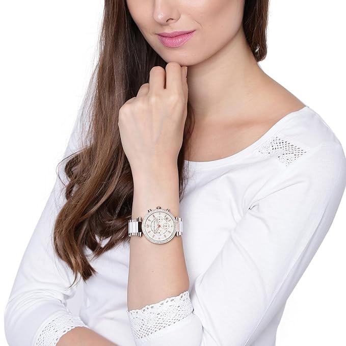 MICHAEL KORS - PARKER WATCH (WHITE / ROSEGOLD)