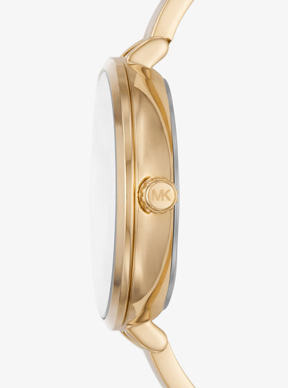 MICHAEL KORS NAIA GOLD-TONE LOGO WATCH