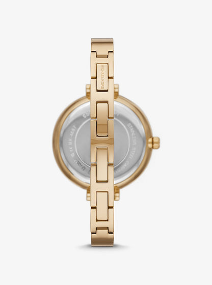 MICHAEL KORS NAIA GOLD-TONE LOGO WATCH