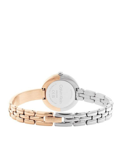 CALVIN KLIEN WOMEN ROUND DUAL TONE WATCH